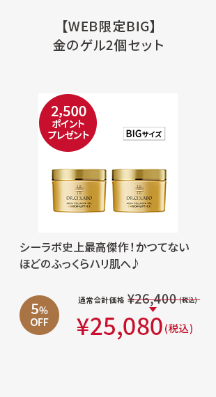 【WEB限定BIG】金のゲル2個セット