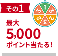 その1 最大5,000ポイント当たる！ルーレットに挑戦