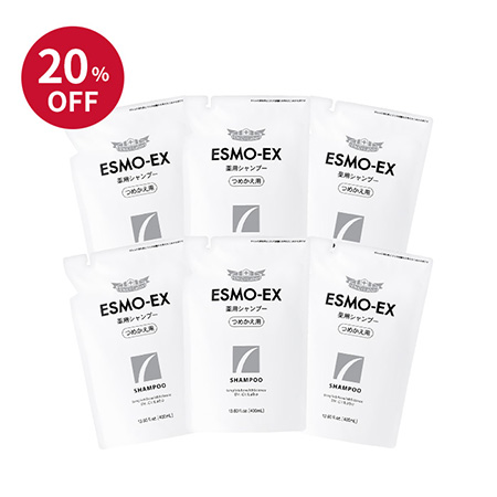 エスモEX 薬⽤シャンプー400mL 詰替用 6個 シャンプー