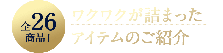 全26商品！ワクワクが詰まったアイテムのご紹介