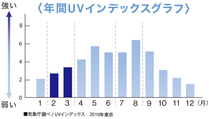 年間UVインデックスグラフ