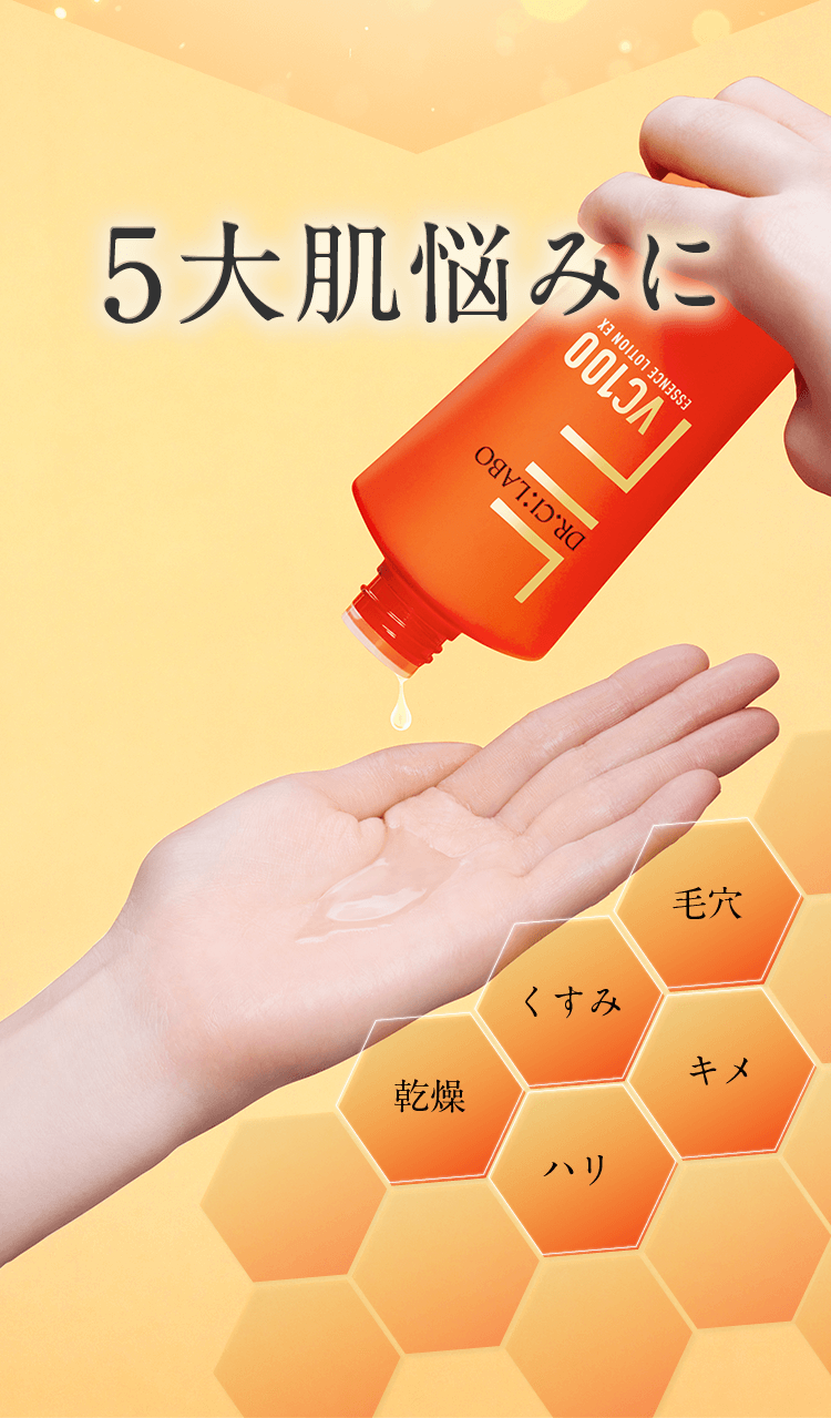 5大肌悩みに 毛穴 くすみ 乾燥 キメ ハリ