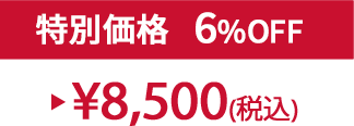 特別価格6%OFF ¥8,500(税込)