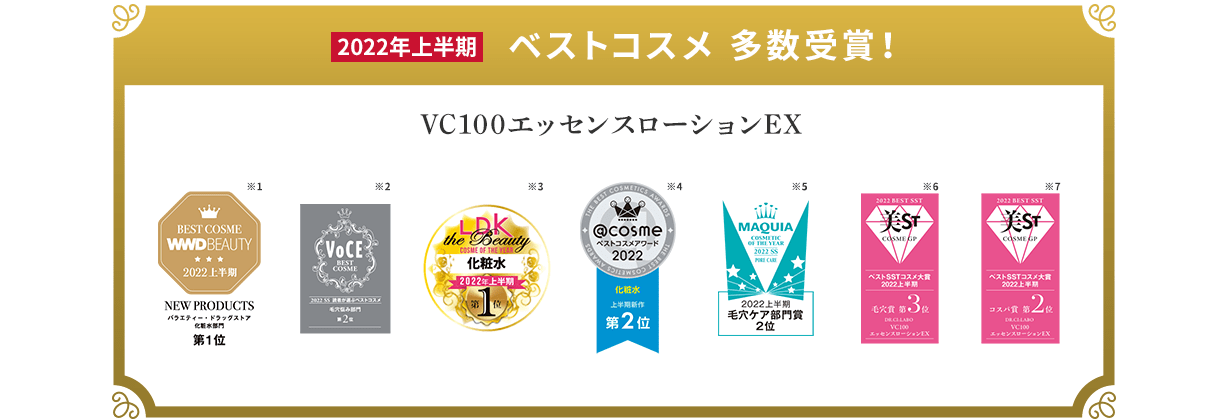 2022年上半期ベストコスメ 多数受賞!