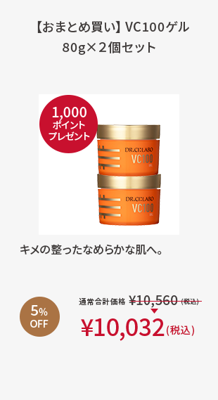 【おまとめ買い】VC100ゲル80g×２個セット