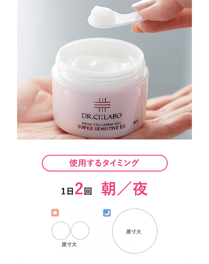 使用するタイミング：1日2回、朝/夜