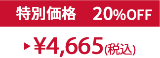 特別価格20%OFF ¥4,665(税込)