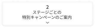 ステージごとの特別キャンペーンのご案内