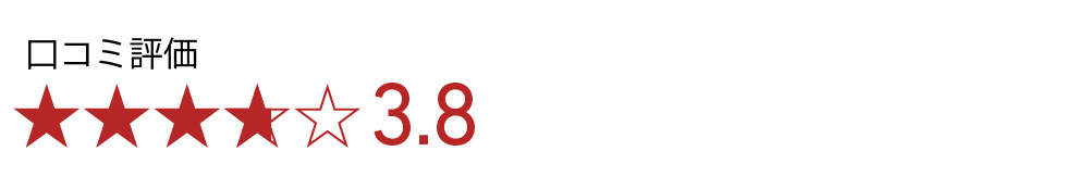 口コミ評価　3.8