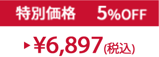 特別価格5%OFF ¥6,897(税込)