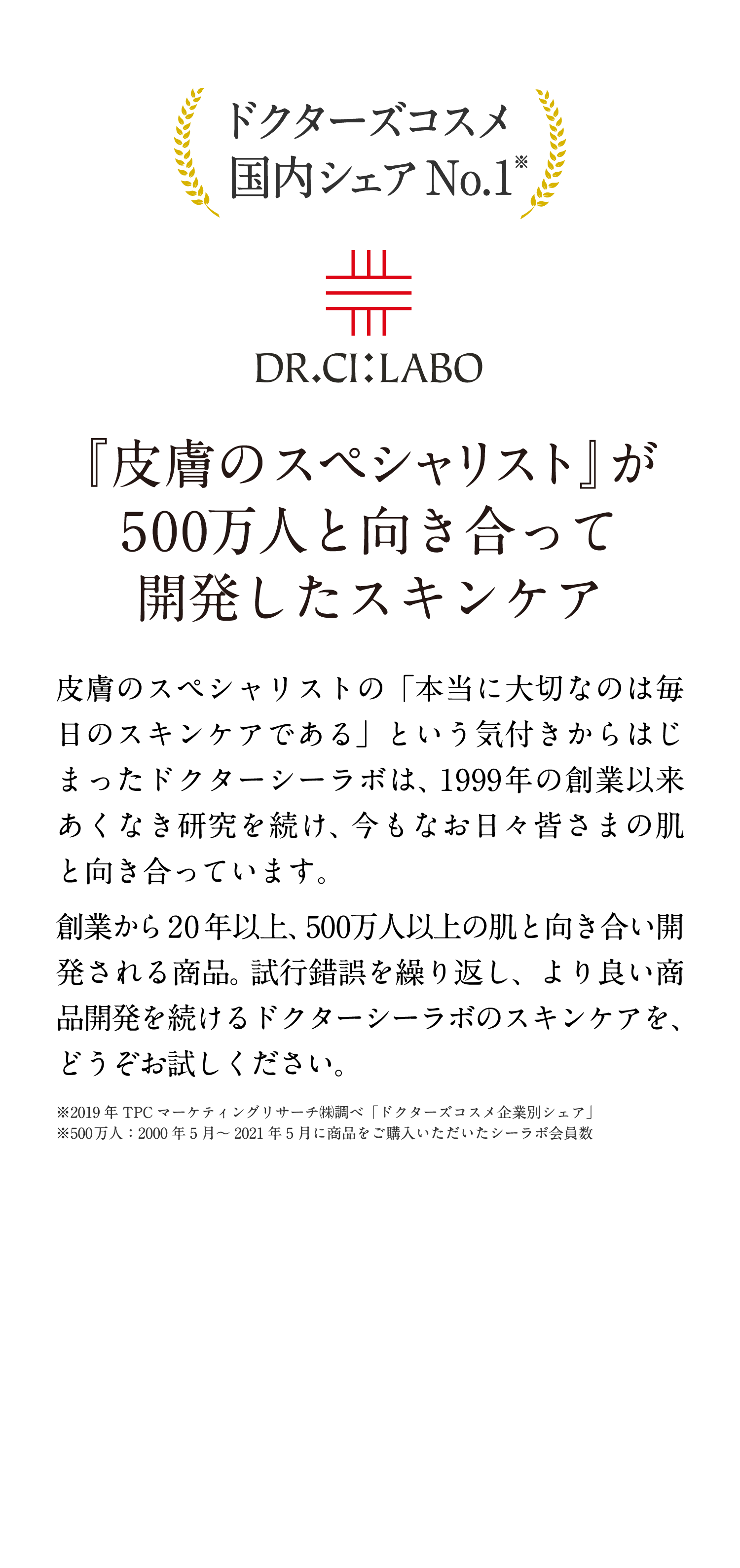 『皮膚のスペシャリスト』が500万人と向き合って開発したスキンケア