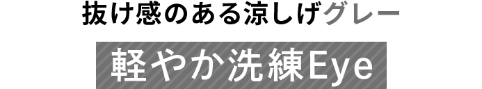 抜け感のある涼しげグレー 軽やか洗練Eye