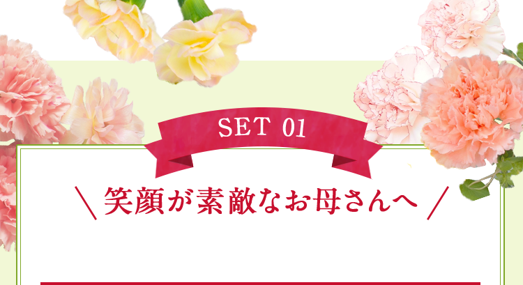 SET 01 笑顔が素敵なお母さんへ