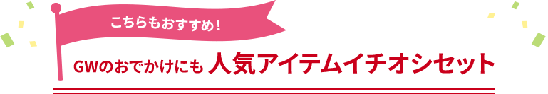 こちらもおすすめ!GWのおでかけにも人気アイテムイチオシセット