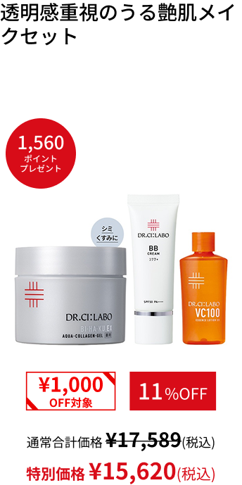 透明感重視のうる艶肌メイクセット