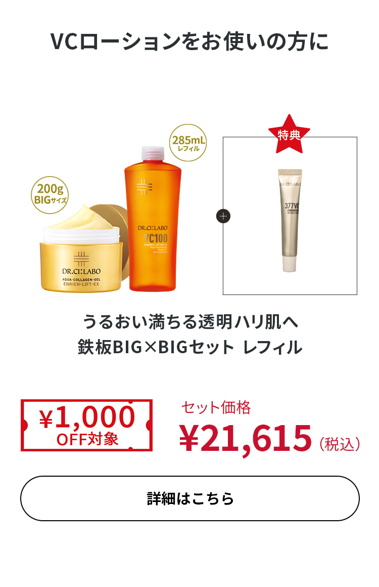 うるおい満ちる透明ハリ肌へ 鉄板BIG×BIGセット レフィル
