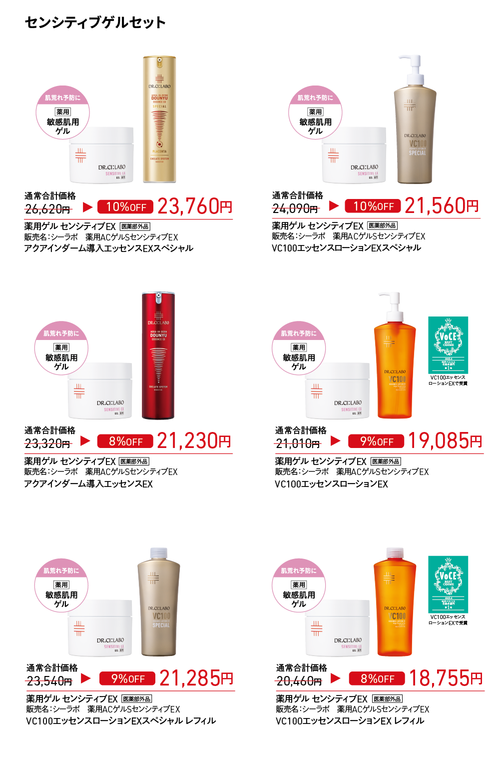 センシティブゲルセット