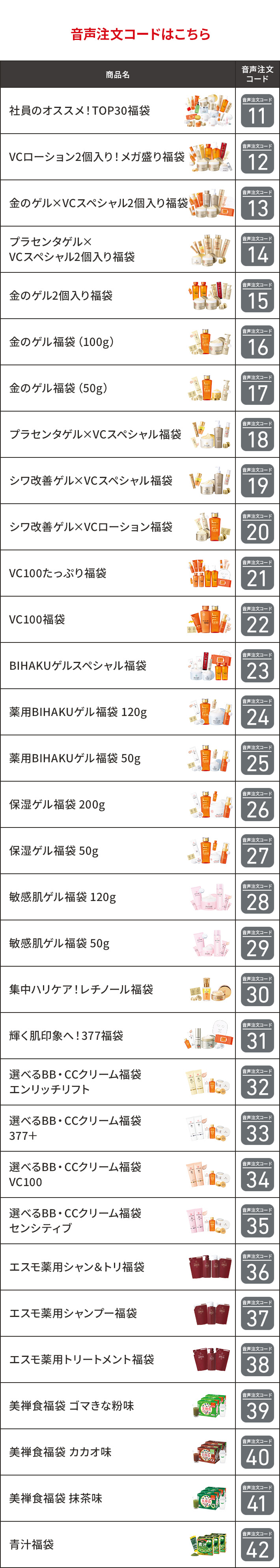 音声注文コードはこちら