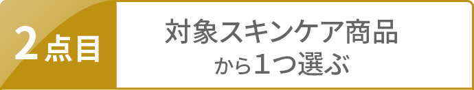 2点目 対象スキンケア商品から1つ選ぶ