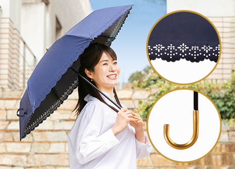 遮光率99%、晴雨兼用のエレガントな日傘