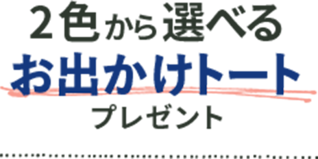 2色から選べるお出かけトートプレゼント