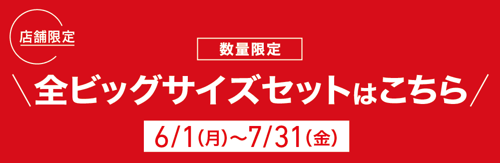 【店舗限定】数量限定　全ビッグサイズセットはこちら