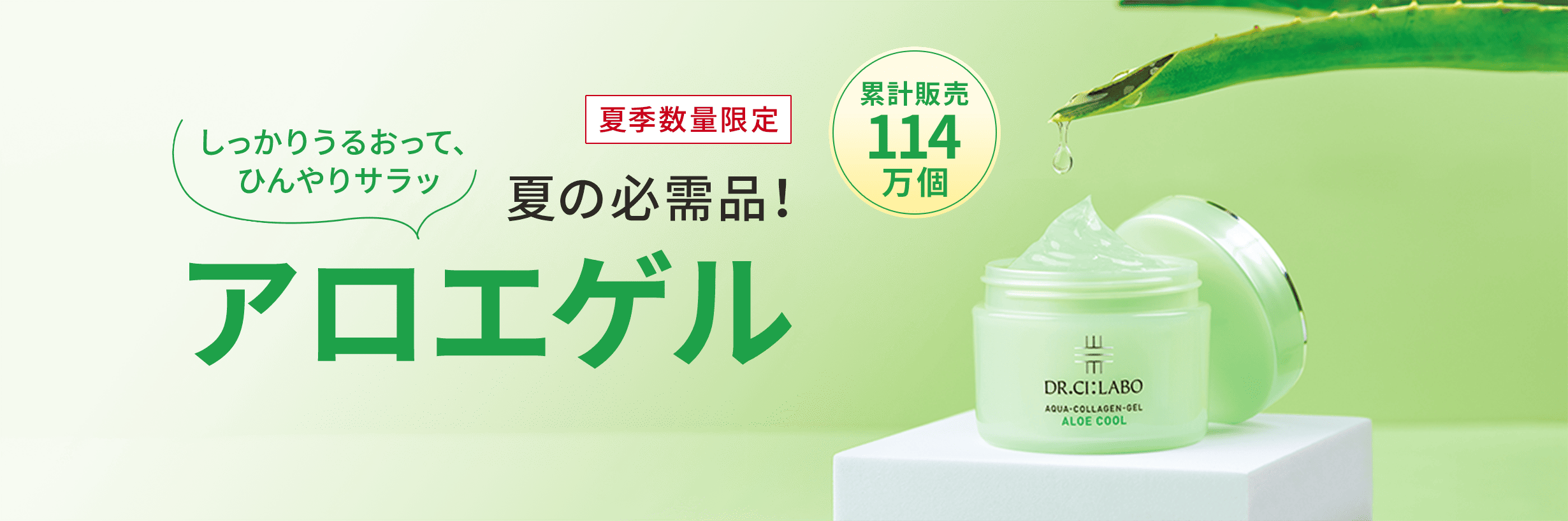 【夏季数量限定】累計販売個数114万個!夏の必需品アロエゲル