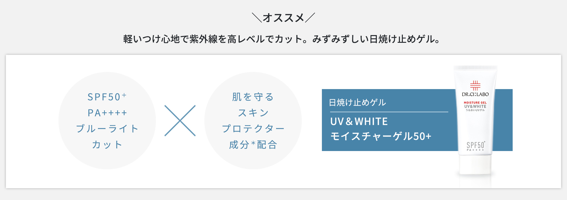 UV＆WHITEモイスチャーゲル50+
