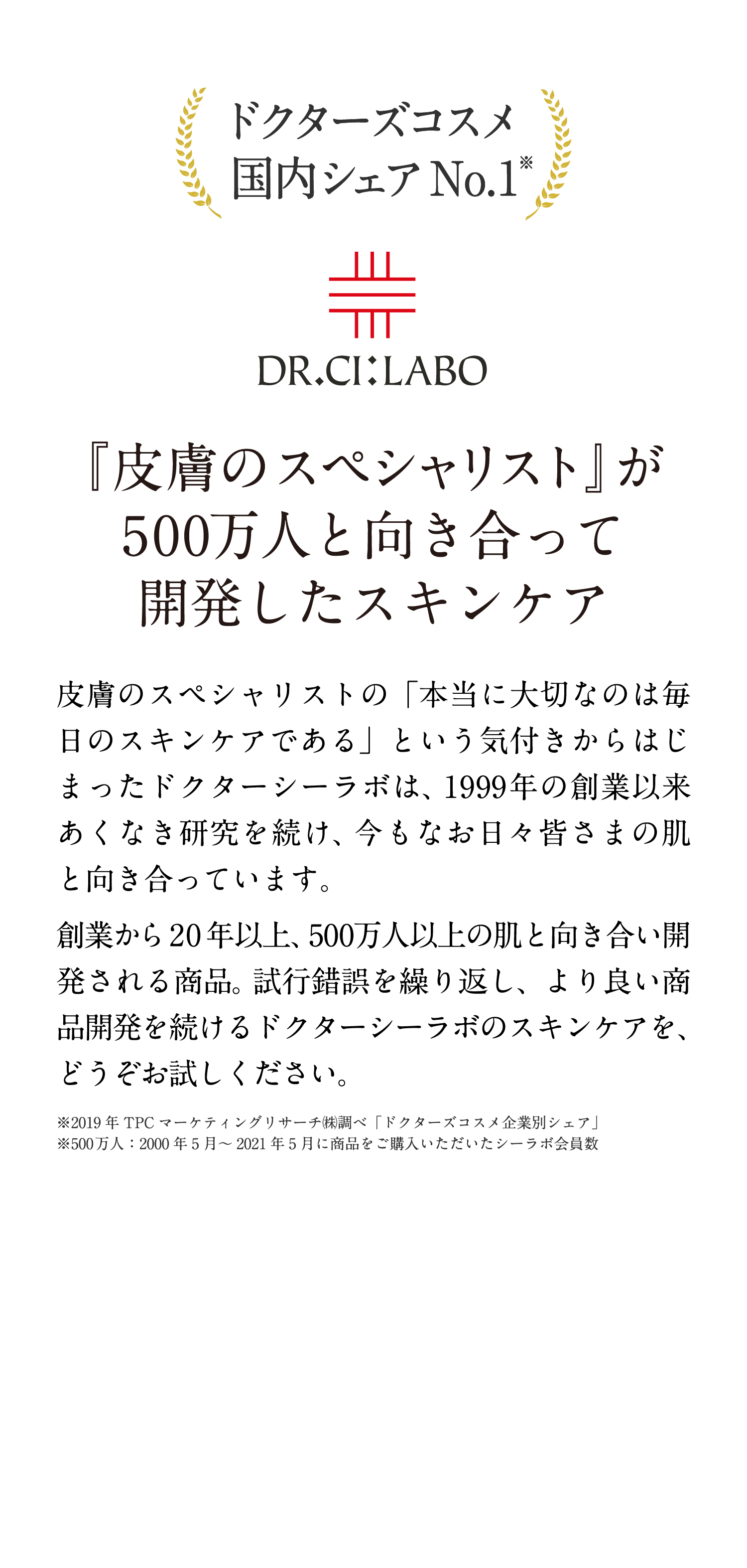 『皮膚のスペシャリスト』が500万人と向き合って開発したスキンケア