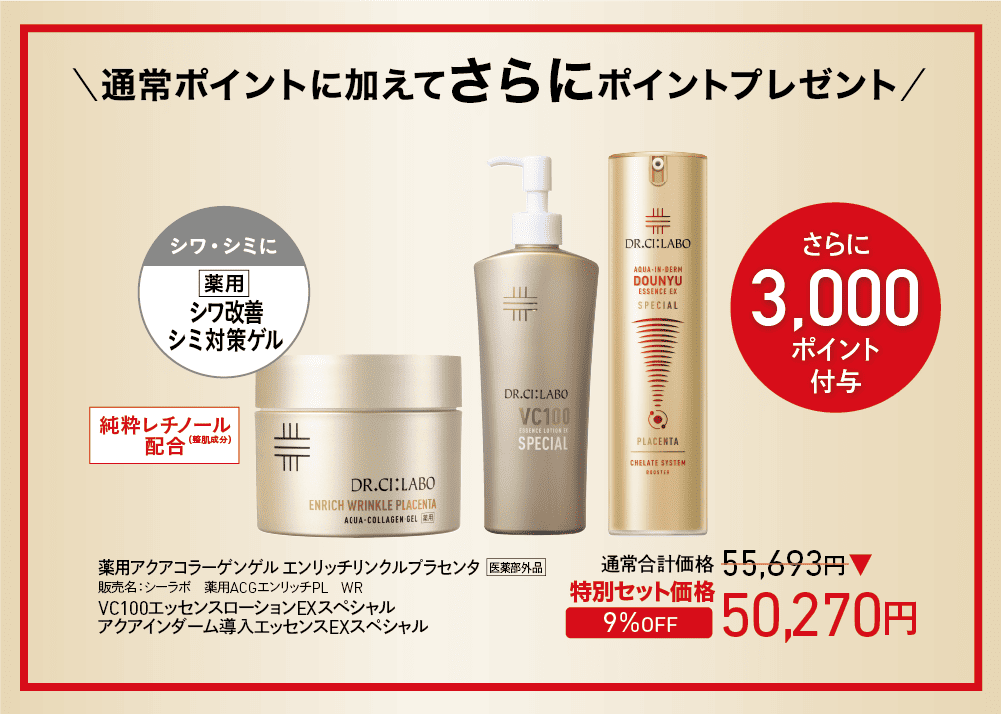 通常ポイントに加えてさらにポイントプレゼント