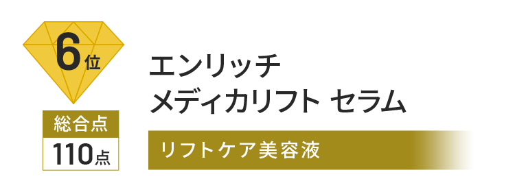 6位 総合点 110点 エンリッチメディカリフト セラム リフトケア美容液