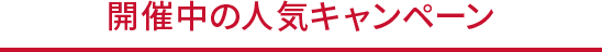開催中の人気キャンペーン