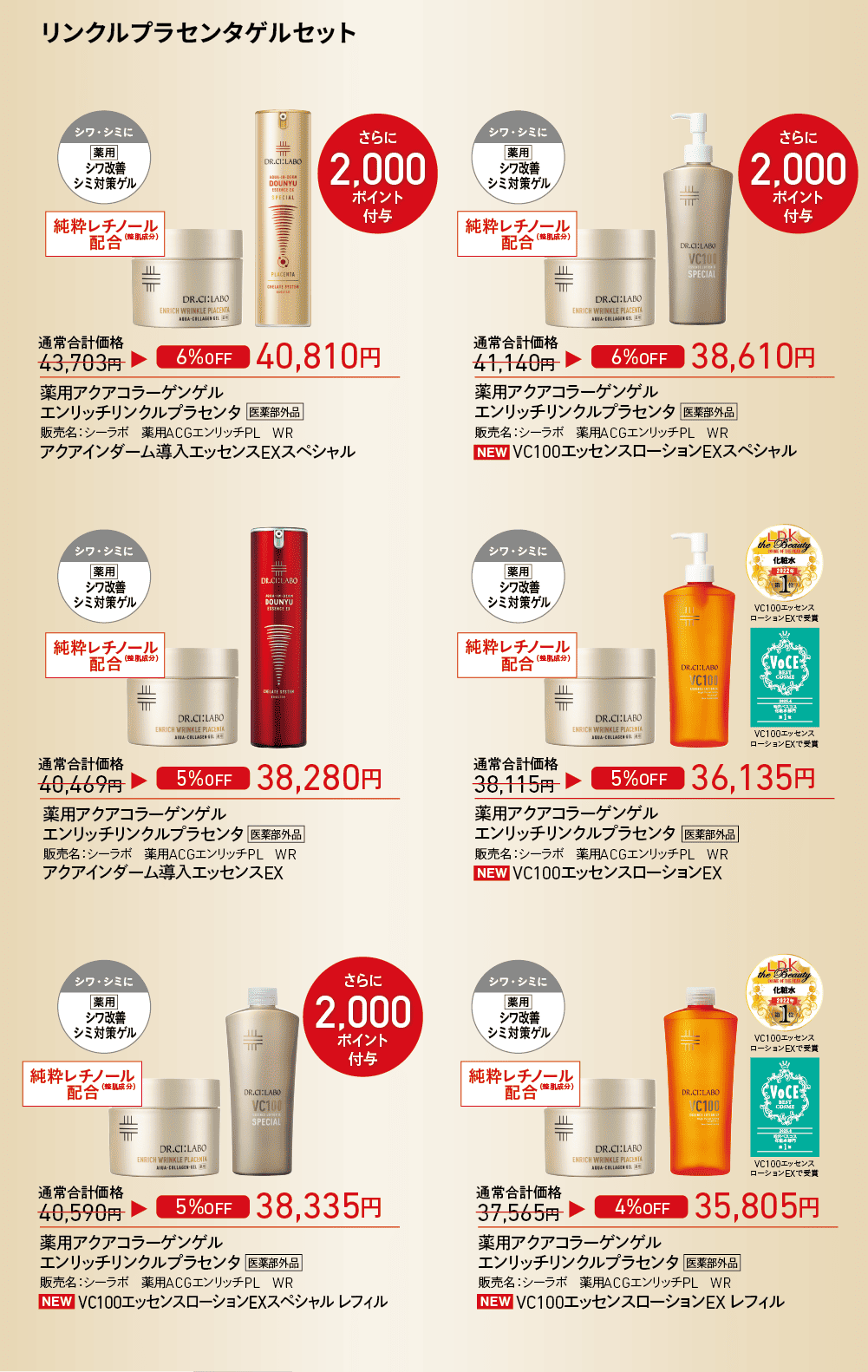 リンクルプラセンタゲルセット