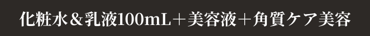 化粧水＆乳液100mL＋美容液＋角質ケア美容