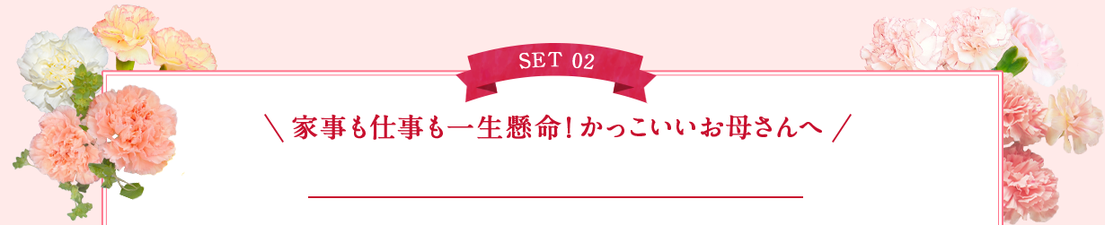 SET 02 家事も仕事も一生懸命！かっこいいお母さんへ