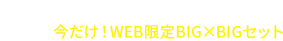 コスパ抜群BIGがもっとお得に♪ 今だけ！WEB限定BIG×BIGセット