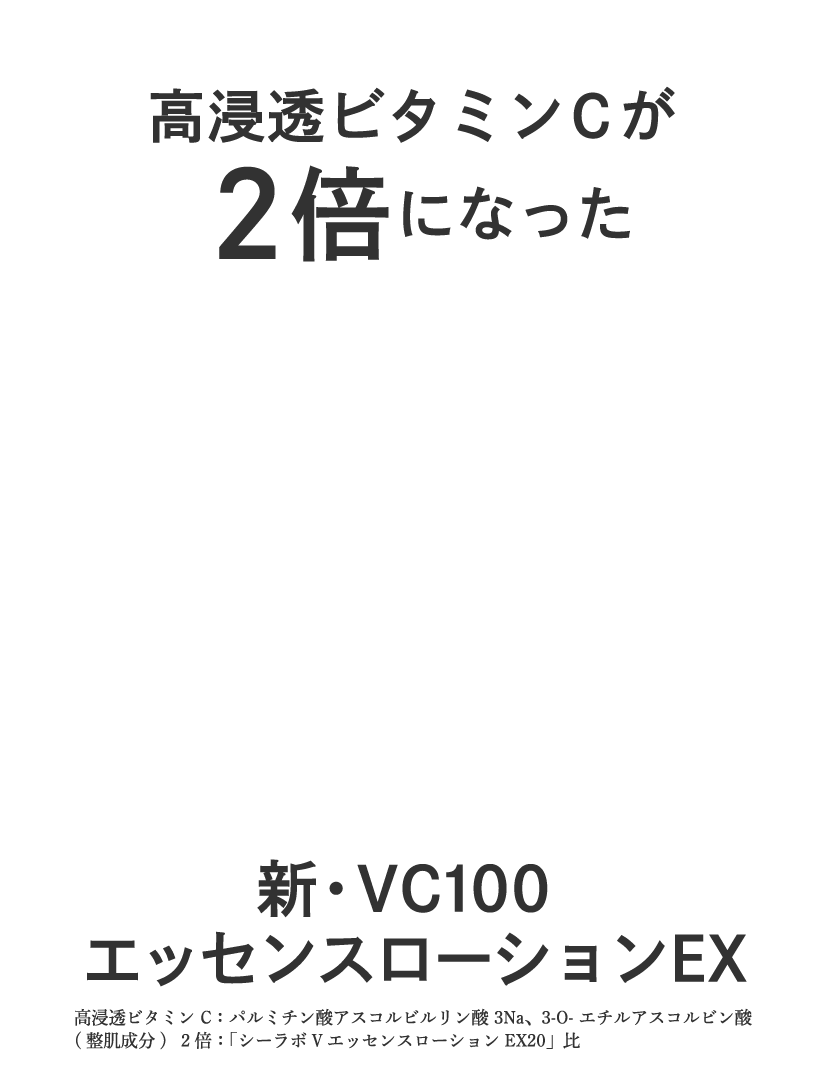 高浸透ビタミンCが2倍になった新・VC100エッセンスローションEX