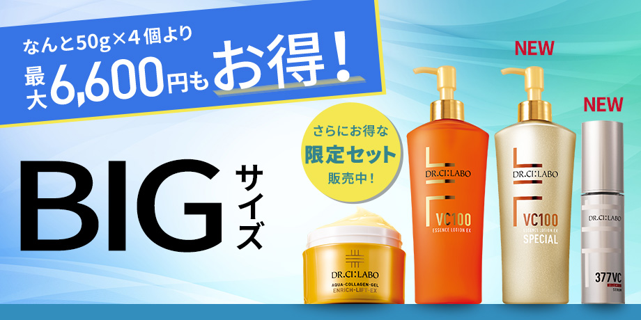 【最大6,600円もお得！BIGサイズキャンペーン】大容量をお得な価格で販売中！指定特割（定期便）でさらに20%OFF お気に入りをたっぷり使えるお得なセットを販売中