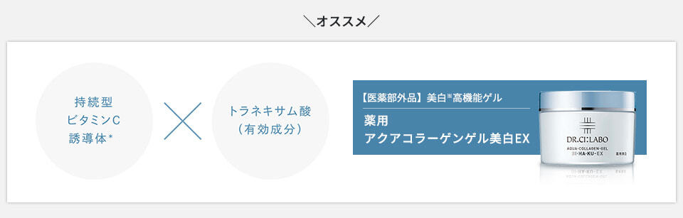 オススメ　持続型ビタミンC誘導体　トラネキサム酸（有効成分）　【医薬部外品】美白高機能ゲル　薬用アクアコラーゲンゲル美白EX