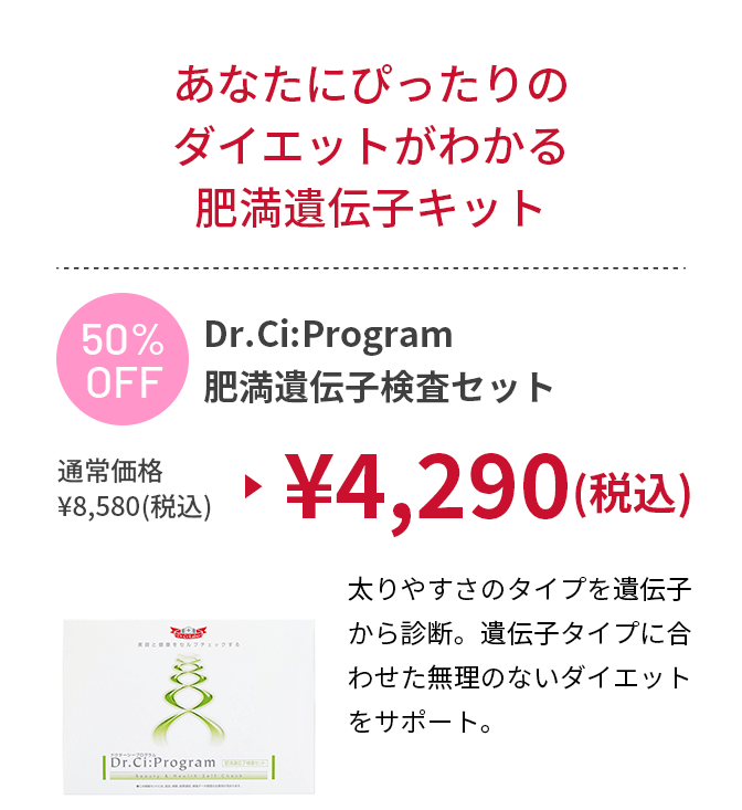 Dr.Ci:Program 肥満遺伝子検査セット