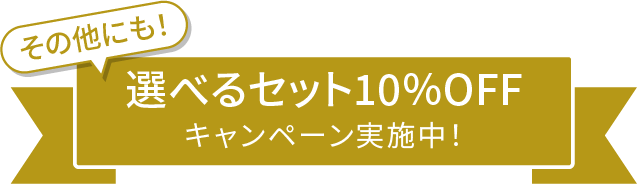 その他にも！選べるセット10%OFFキャンペーン実施中！