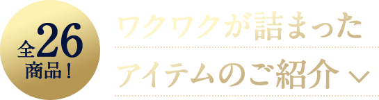 全26商品！ワクワクが詰まったアイテムのご紹介