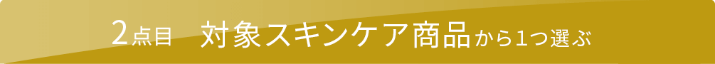 2点目 対象スキンケア商品から1つ選ぶ