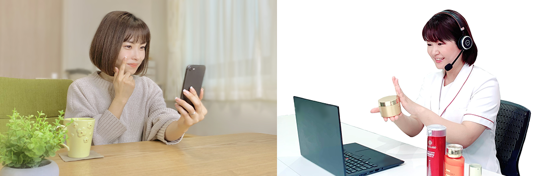 ラインカウンセリング ドクターシーラボ オンラインカウンセリング(無料)スタート!簡単にスマホやパソコンのモニター越しにスキンケアのアドバイスを受けたり、肌悩みの相談ができる、便利でパーソナルなサービスです。