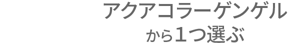 2点目 アクアコラーゲンゲルから1つ選ぶ