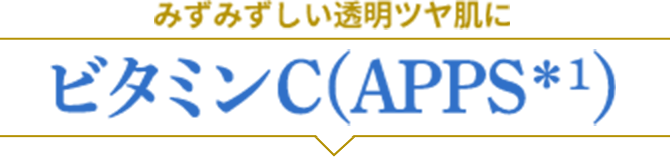 みずみずしい透明ツヤ肌に　ビタミンC(APPS＊1)