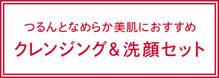 つるんとなめらか美肌におすすめ　クレンジング&洗顔セット