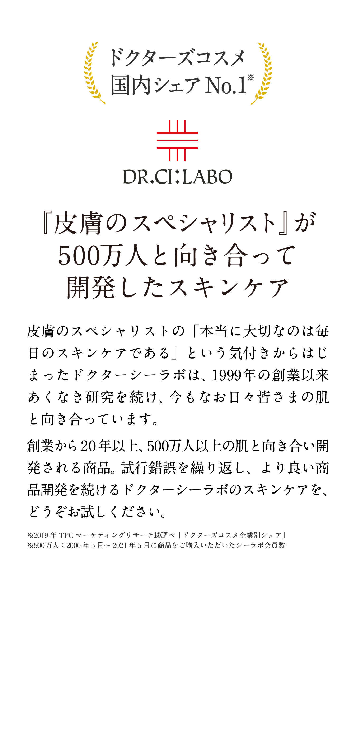 『皮膚のスペシャリスト』が500万人と向き合って開発したスキンケア