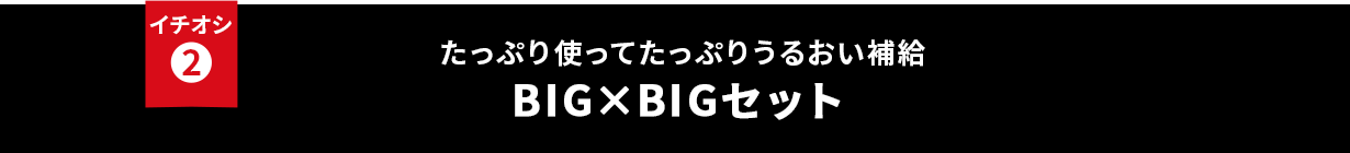 イチオシ② たっぷり使ってたっぷりうるおい補給 BIG×BIGセット