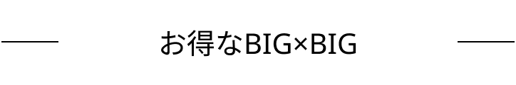 お得なBIG&times;BIG